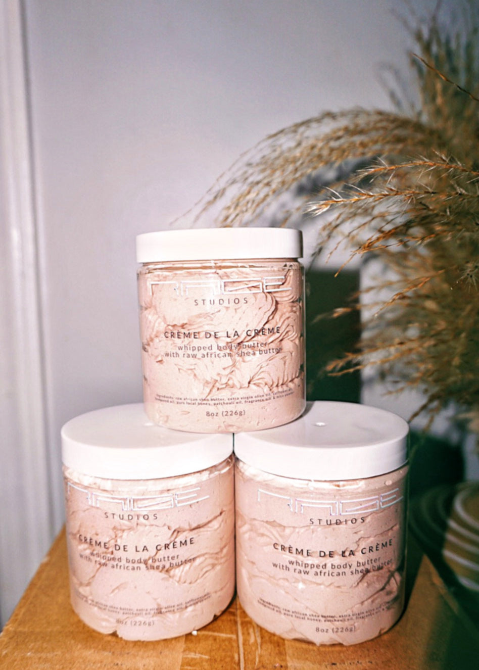 Three jars of Crème de la Crème